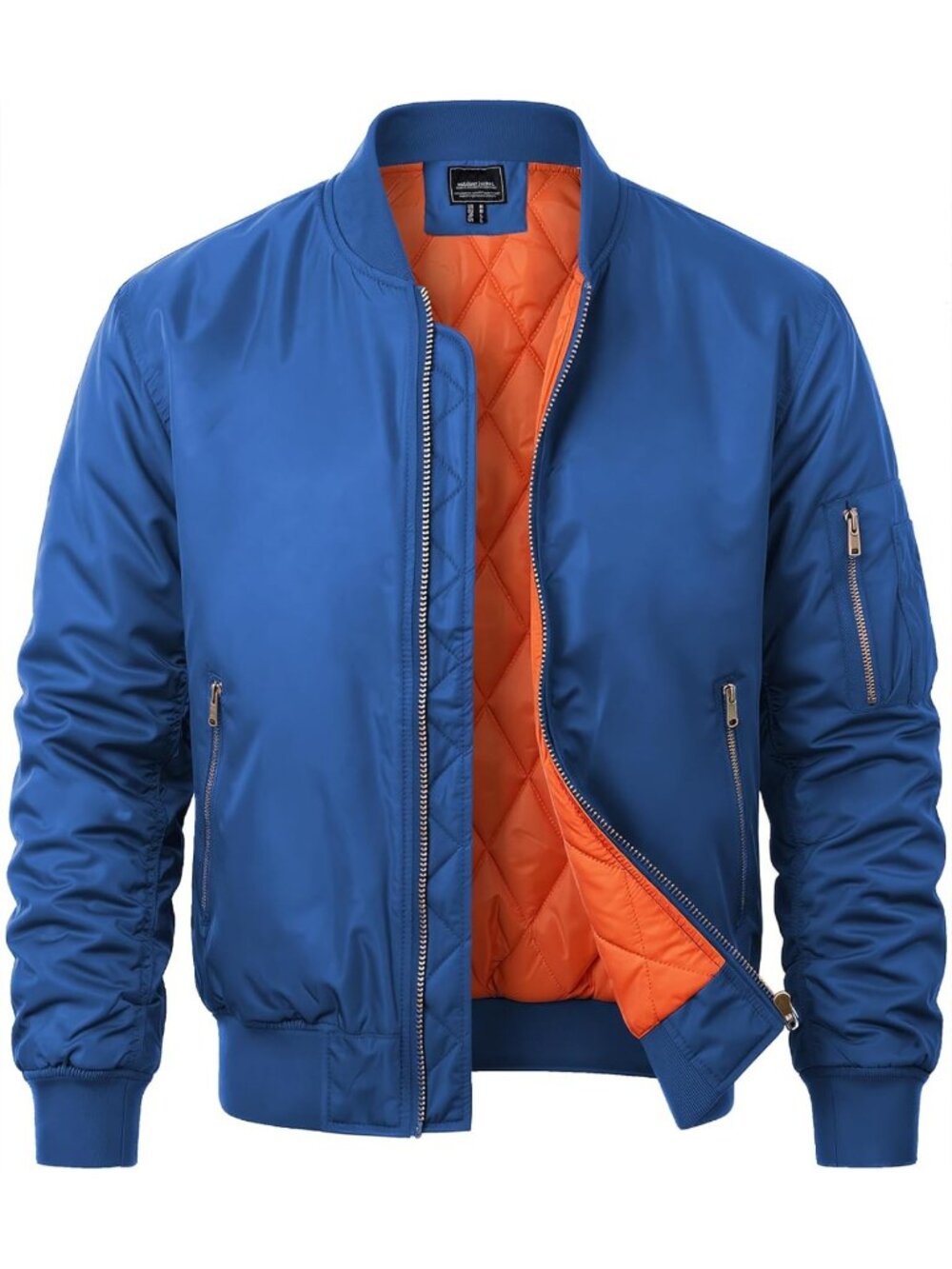 Stylish Men's Bomber Jacket - Military-Inspired Fall/Winter Outerwear Coat